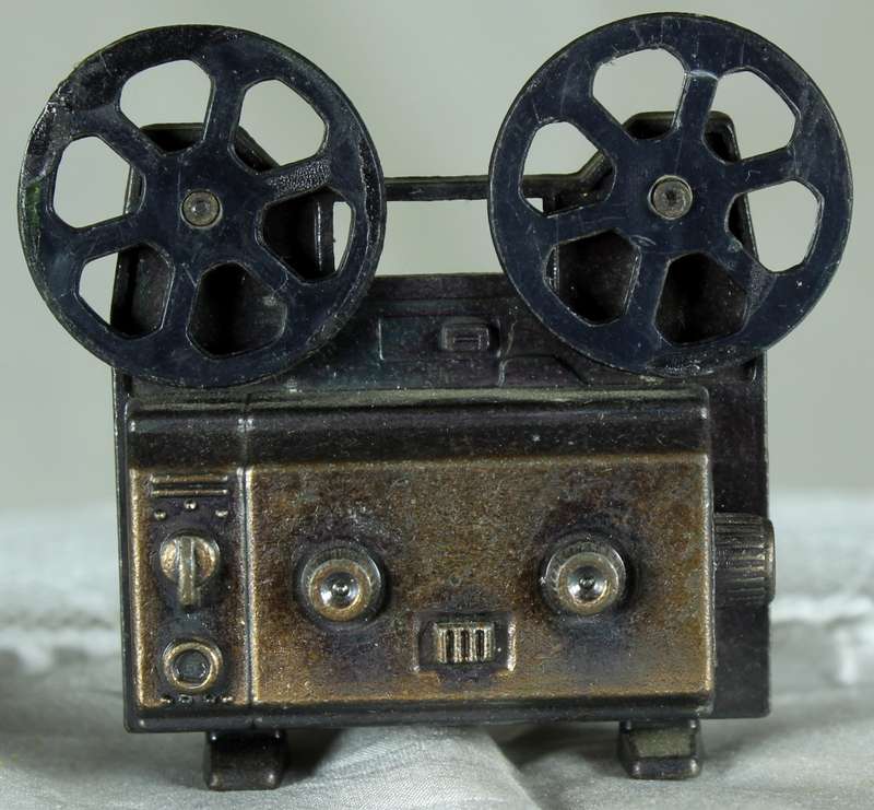 Miniature brass pencil sharpener - movie projector