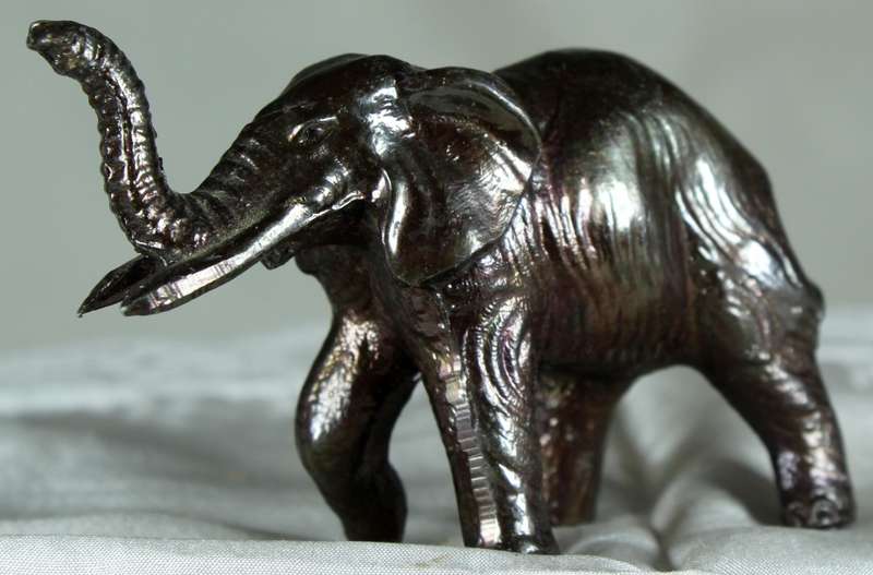 Miniature brass elephant