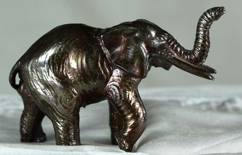 Miniature brass elephant