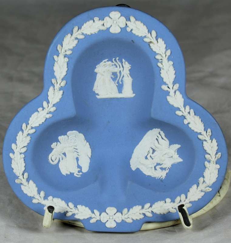 Blue Wedgwood - Jasper Ware - Pegasus Club Shaped Tray - Low Price - BID NOW!!