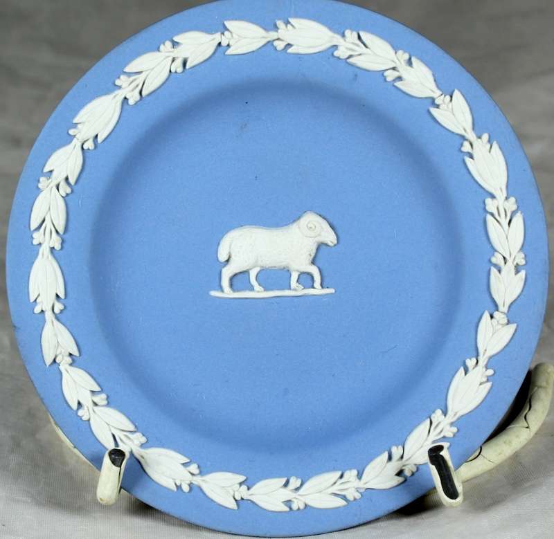 Blue Wedgwood - Jasper Ware - Display Plate with Ram
