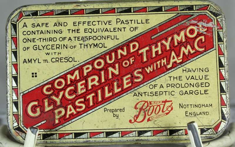 Glycerine of Thymol Pastilles Tin