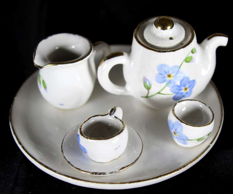 Miniature Porcelain Tea for One Set - Bid Now!