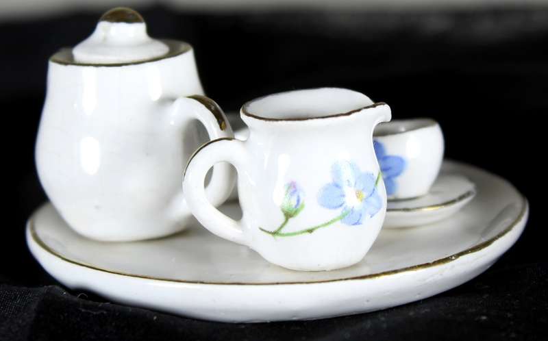 Miniature Porcelain Tea for One Set - Bid Now!