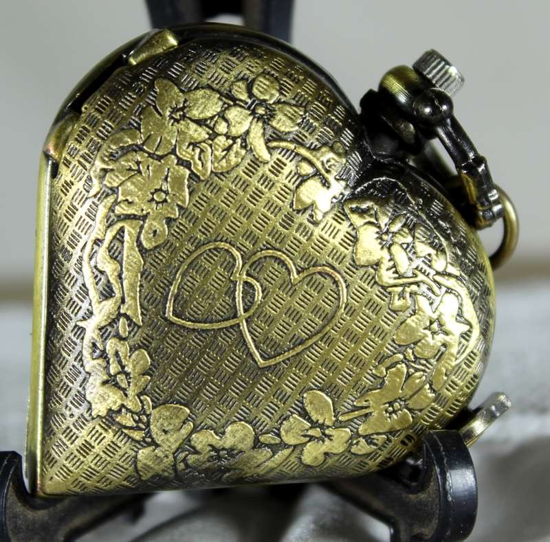 Heart Shaped Locket Watch - Bid Now!