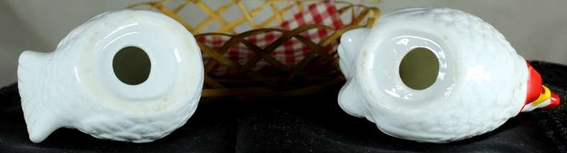 Character Salt & Pepper Set - Hen & Rooster in Basket