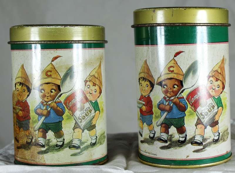 Character  Salt & Pepper Set - Campbells Vintage tin