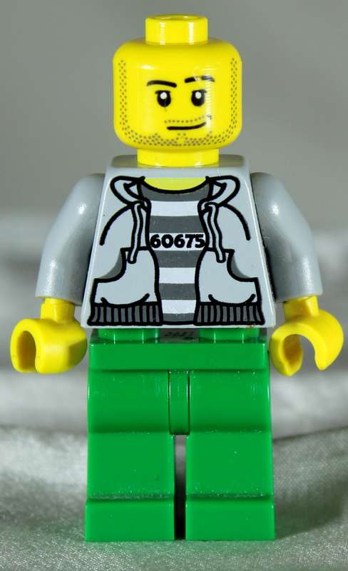Lego mini figurine - Police jail prisoner 60675 (CTY0288)