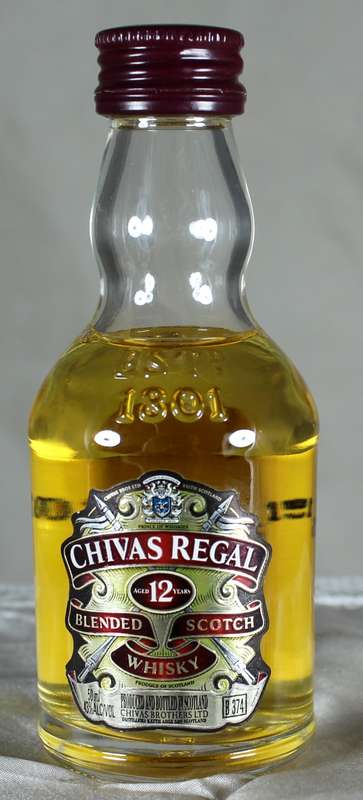 Mini Liquor Bottle - Chivas Regal Whiskey (50ml) - BID NOW!!!