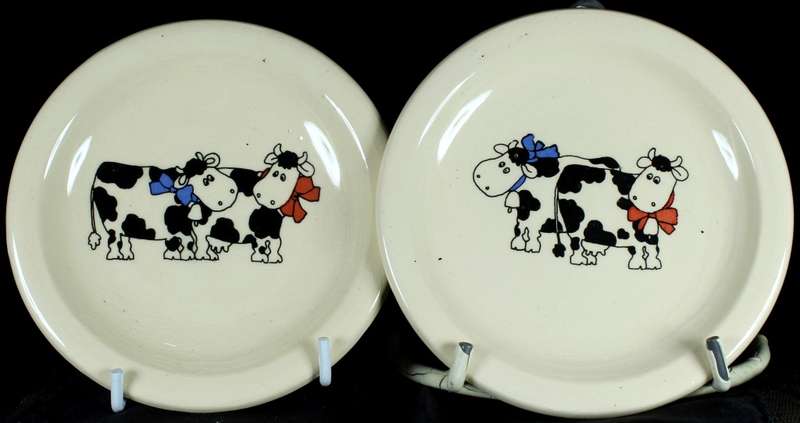 Pair of Cow Themed Trinket Dishes