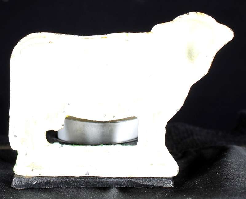 Vintage Cast Iron Cow Candle Holder