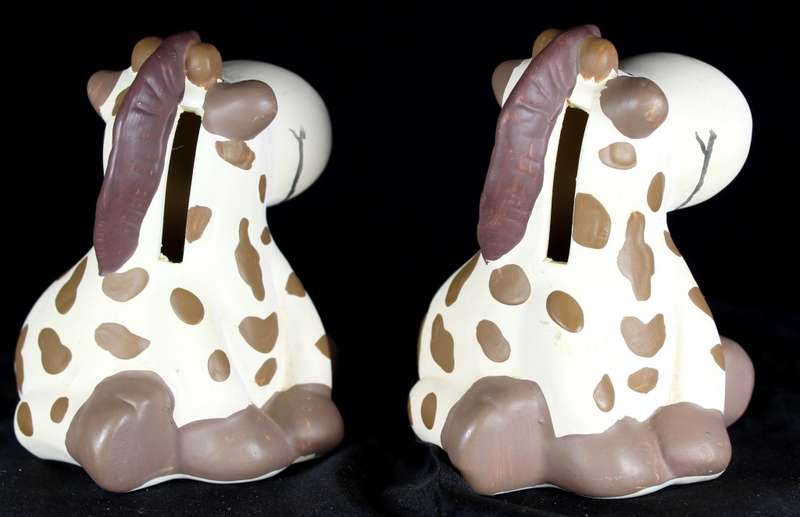 Pair of Small Ceramic Cow Money Boxes