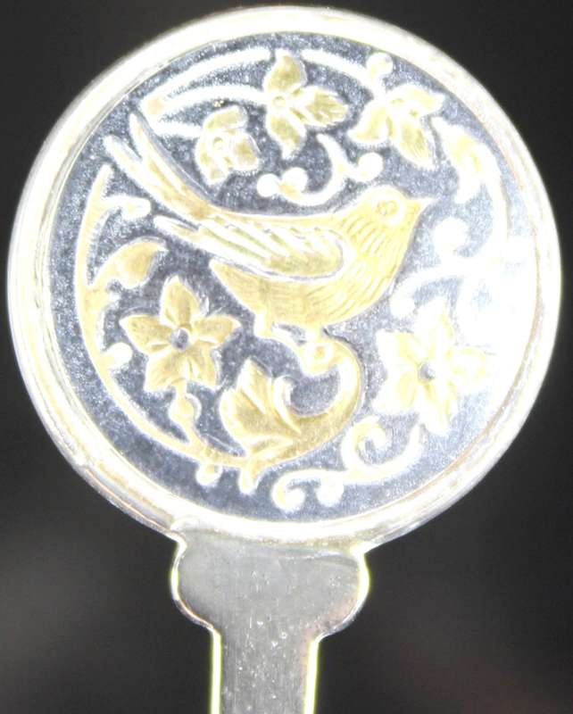 Souvenir Teaspoon - Cloisonne Style Bird