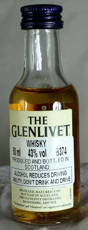 Mini Liquor Bottle - Glenlivet Whisky (50ml) - BID NOW!!!