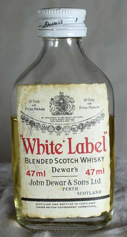 Mini Liquor Bottle - White Label Whisky (47ml) - BID NOW!!!
