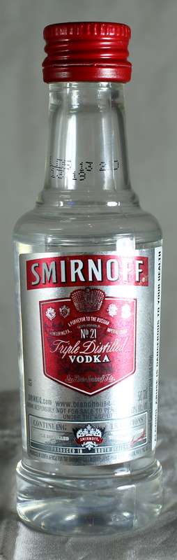Mini Liquor Bottle - Smirnoff Vodka (50ml) - Plastic Bottle - BID NOW!!!