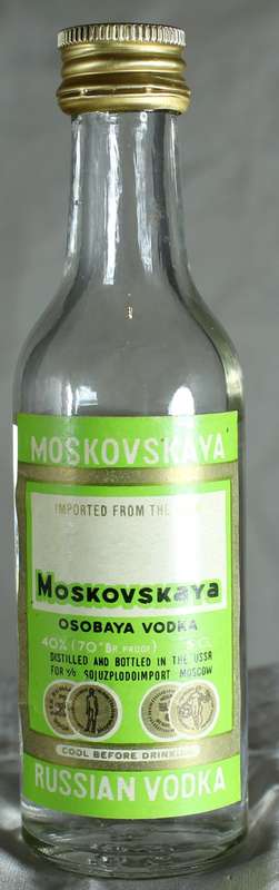 Mini Liquor Bottle - Moskovskaya Russian Vodka (50ml)