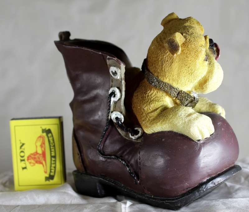 Bulldog Puppy in a Shoe - BID NOW!!!