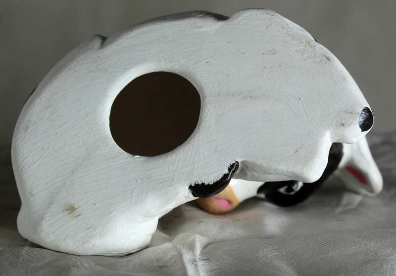 Ceramic Cow Grooming Itself - BID NOW!!!
