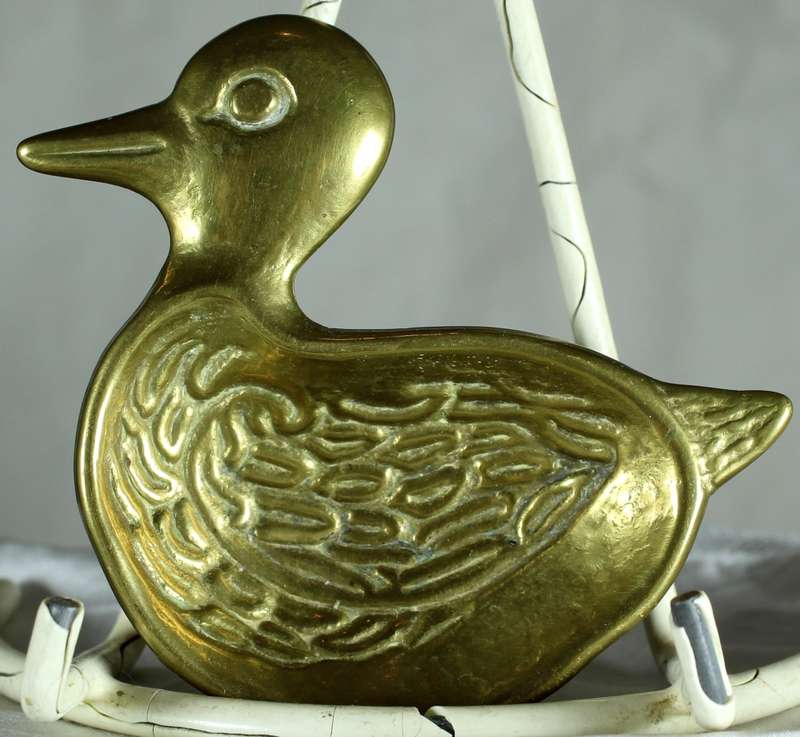 Brass Duck Trinket Dish