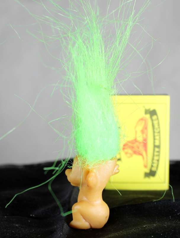 Miniature Troll with Neon Green Hair - BID NOW!!!