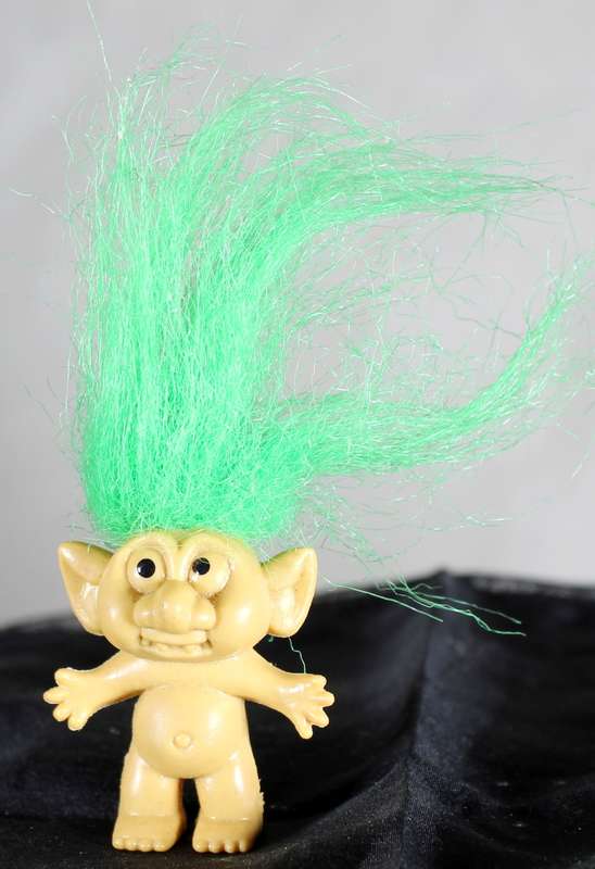 Miniature Troll with Green Hair & Big Ears - BID NOW!!!