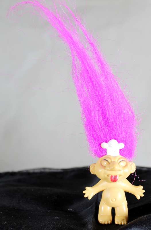Miniature Tiki Troll with Pink Hair - BID NOW!!!