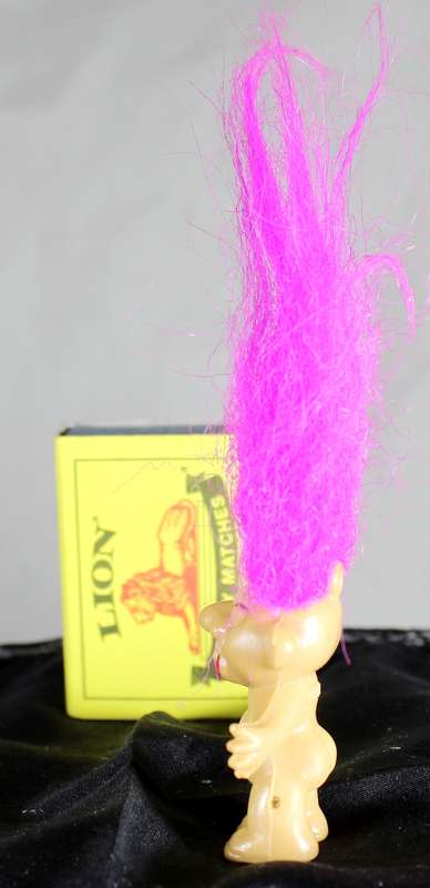 Miniature Tiki Troll with Pink Hair - BID NOW!!!