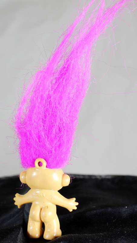 Miniature Tiki Troll with Pink Hair - BID NOW!!!