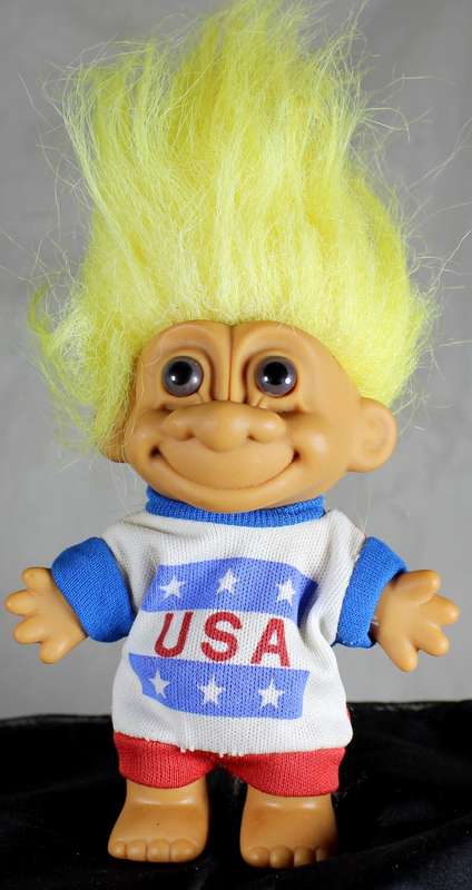 Russ Troll with Yellow Hair in USA Suit - BID NOW!!!