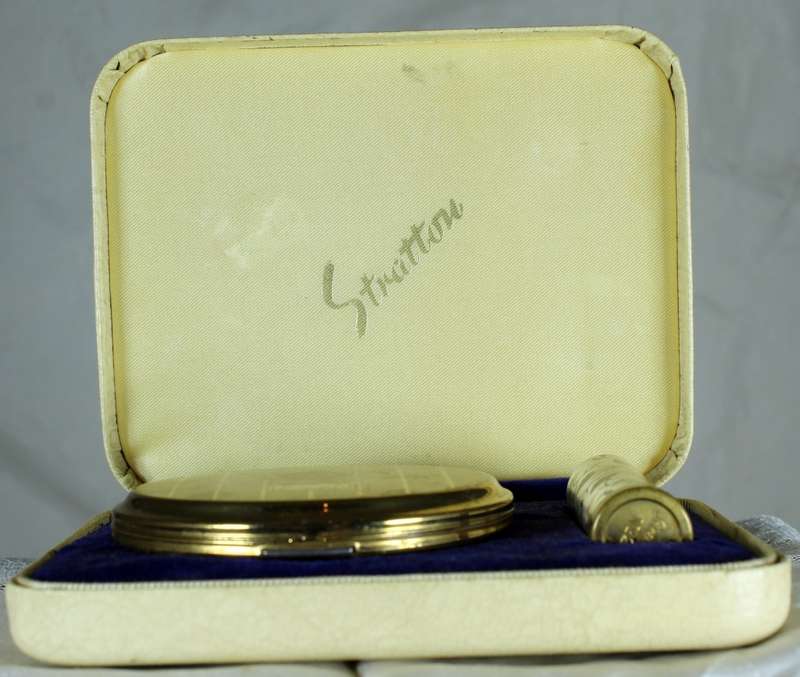 Stratton Powder Compact & Lipstick Holder in Case