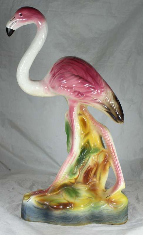 Very Large Pink Porcelain Flamingo - BID NOW!!!