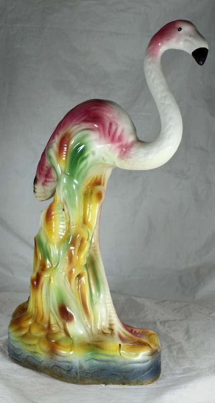 Very Large Pink Porcelain Flamingo - BID NOW!!!