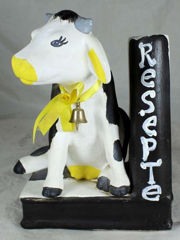 Large Cow Ceramic Bookend