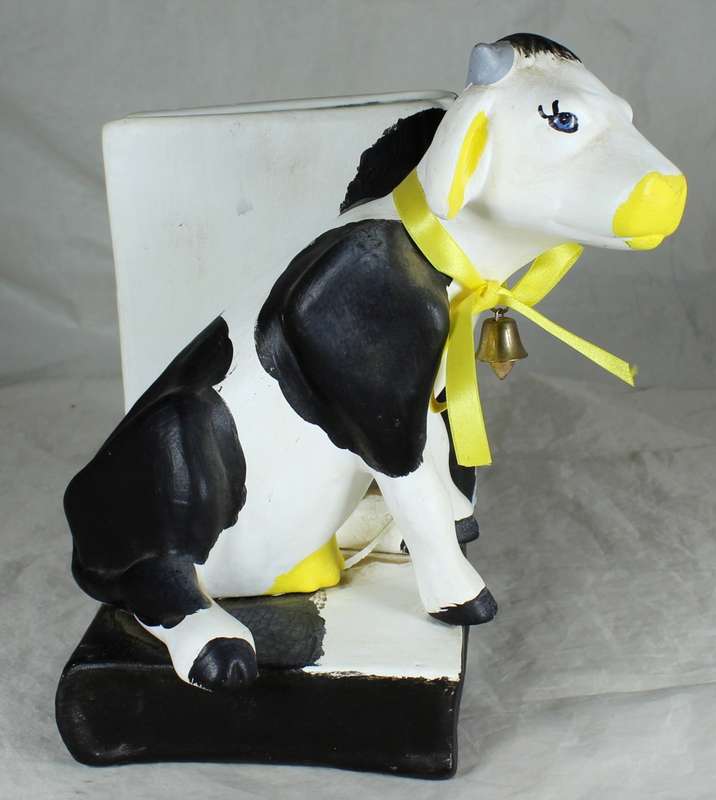 Large Cow Ceramic Bookend
