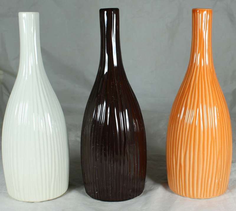 Trio of Porcelain Decanters
