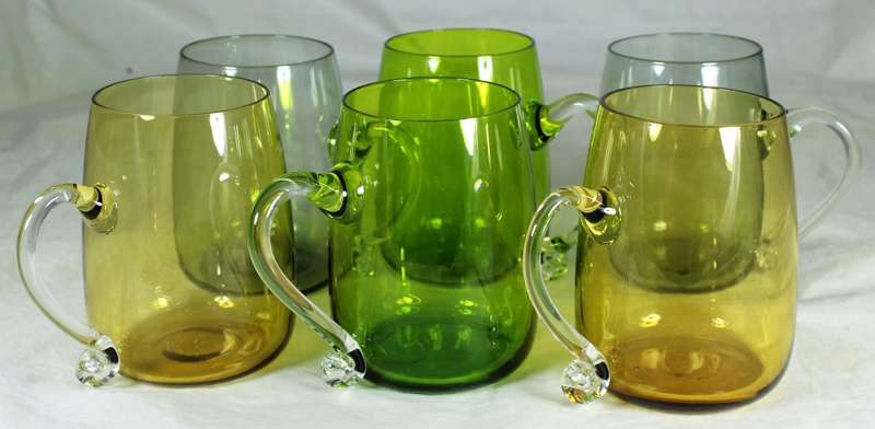 Set of 6 Glass Coffee Cups