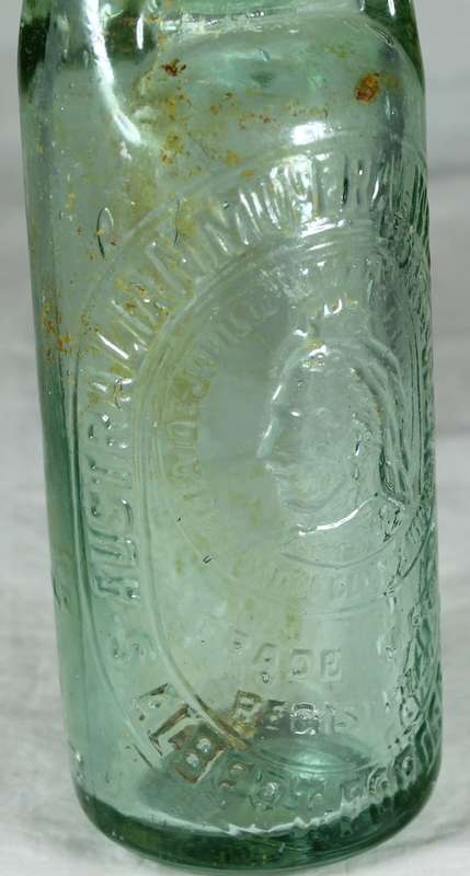 Vintage Bottle with Marble Neck - Australia Mineral Water Works - BID NOW!!!
