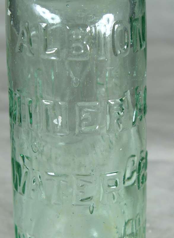 Vintage Bottle with Marble Neck - Albion Mineral Water