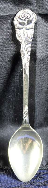Souvenir Teaspoon - Rose Embossed