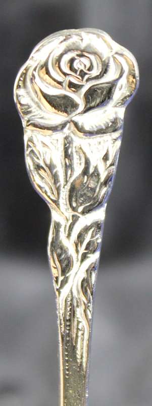 Souvenir Teaspoon - Rose Embossed