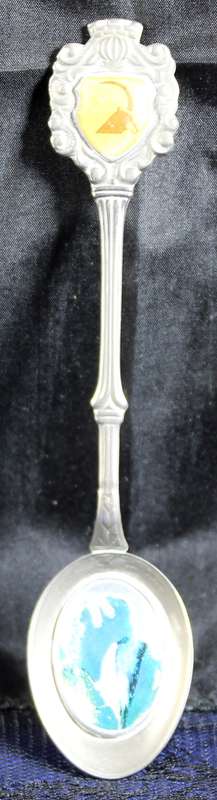Souvenir Teaspoon - Sable Antelope with Bird