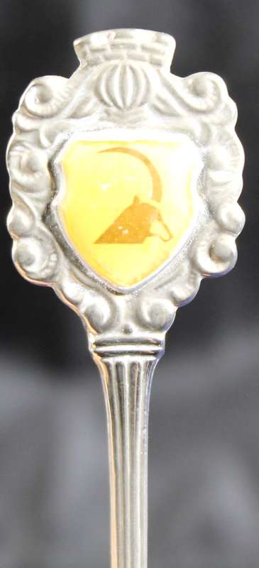 Souvenir Teaspoon - Sable Antelope with Bird