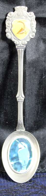 Souvenir Teaspoon - Sable Antelope with Bird