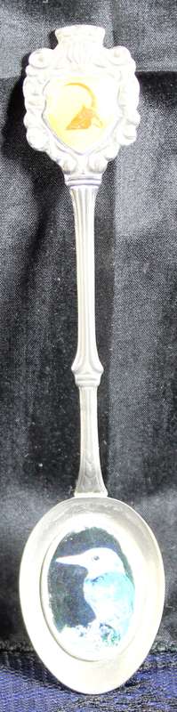 Souvenir Teaspoon - Sable Antelope with Bird