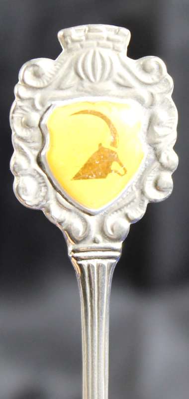 Souvenir Teaspoon - Sable Antelope with Bird