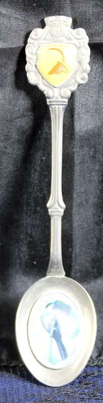Souvenir Teaspoon - Sable Antelope with Bird
