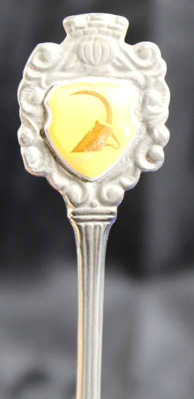 Souvenir Teaspoon - Sable Antelope with Bird