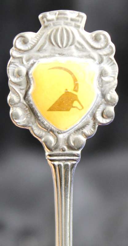 Souvenir Teaspoon - Sable Antelope with Bird