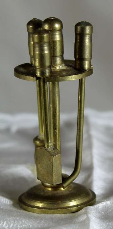Vintage Miniature Brass Fireplace Tool Set - BID NOW!!!